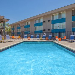 beautiful pool at the Aero Place Apartments, in Colorado Springs, CO.